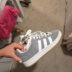 adidas Campus Suede Sneakers - Gray & White